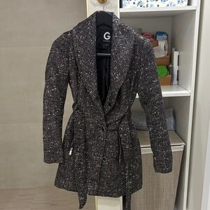 G by Guess Black and White Trench Coat